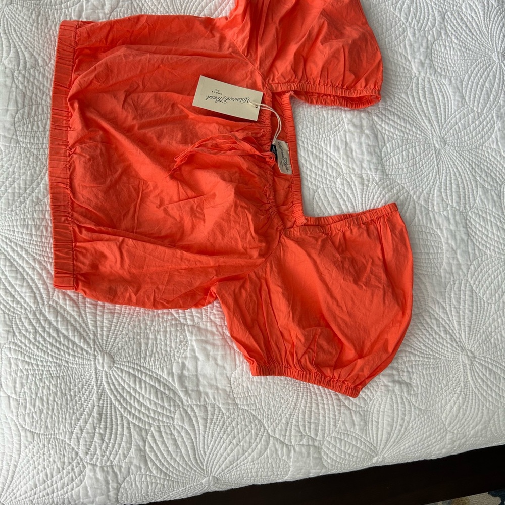 Women's Orange peasant shirt